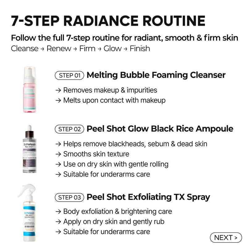 [Dr.Melaxin Official] 7-Step Radiance Routine Set | Brighten, Smooth & Firm